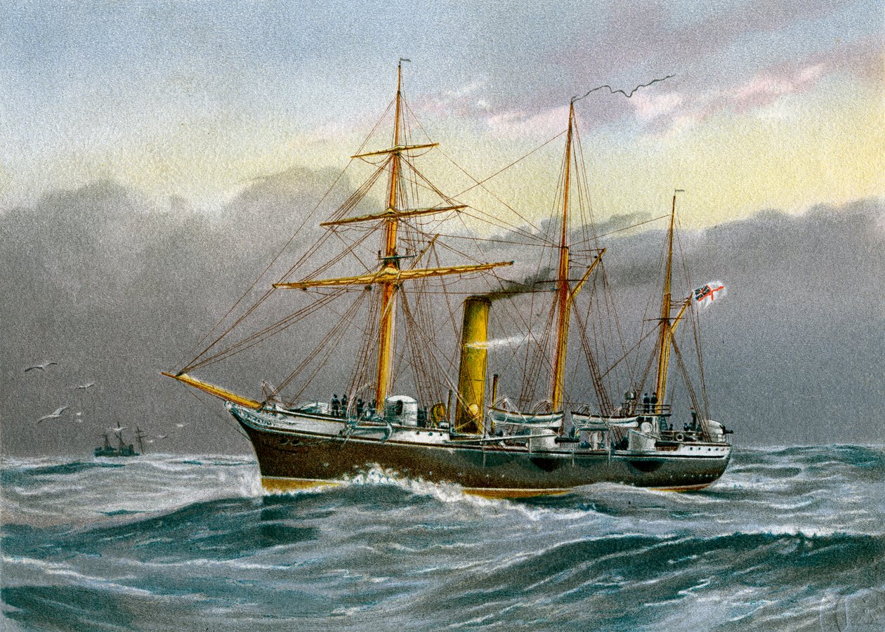 HMS Nymphe, šalupa Royal Navy, c1890-c1893 od Unbekannt