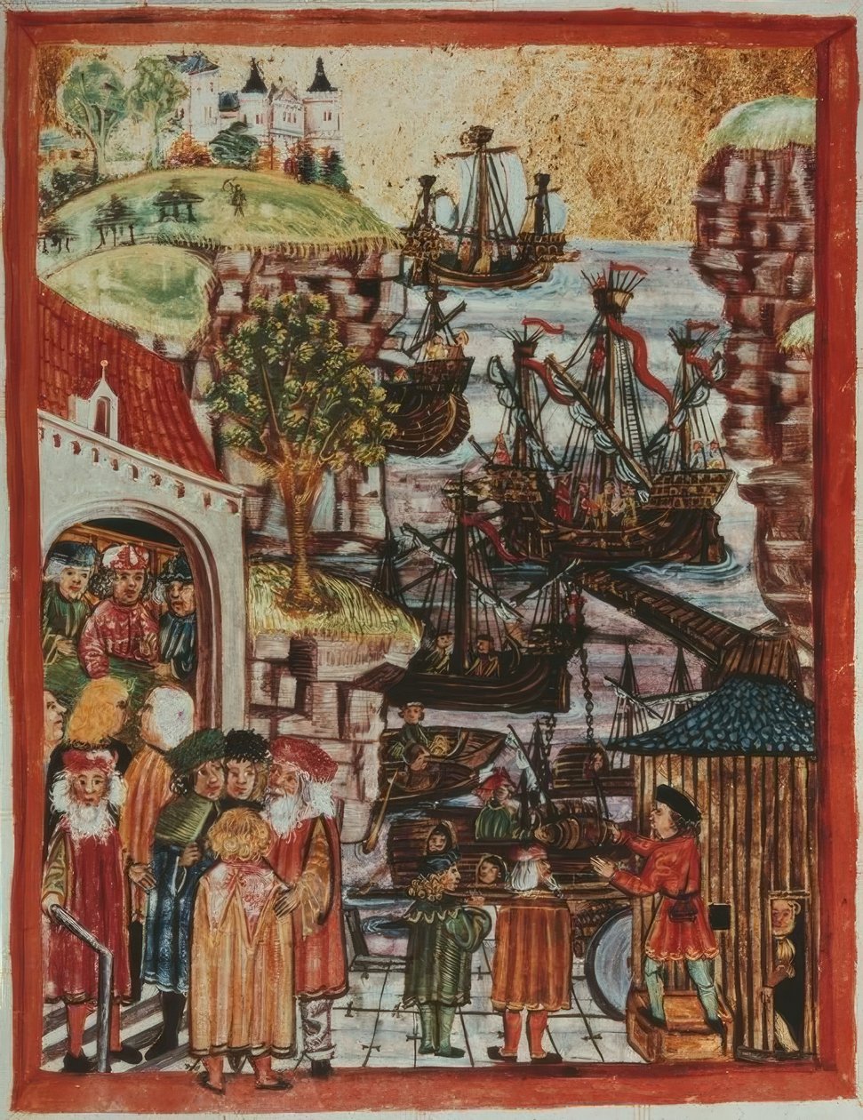 Hansian ships 1497 / knižní iluminátor. od Unbekannt