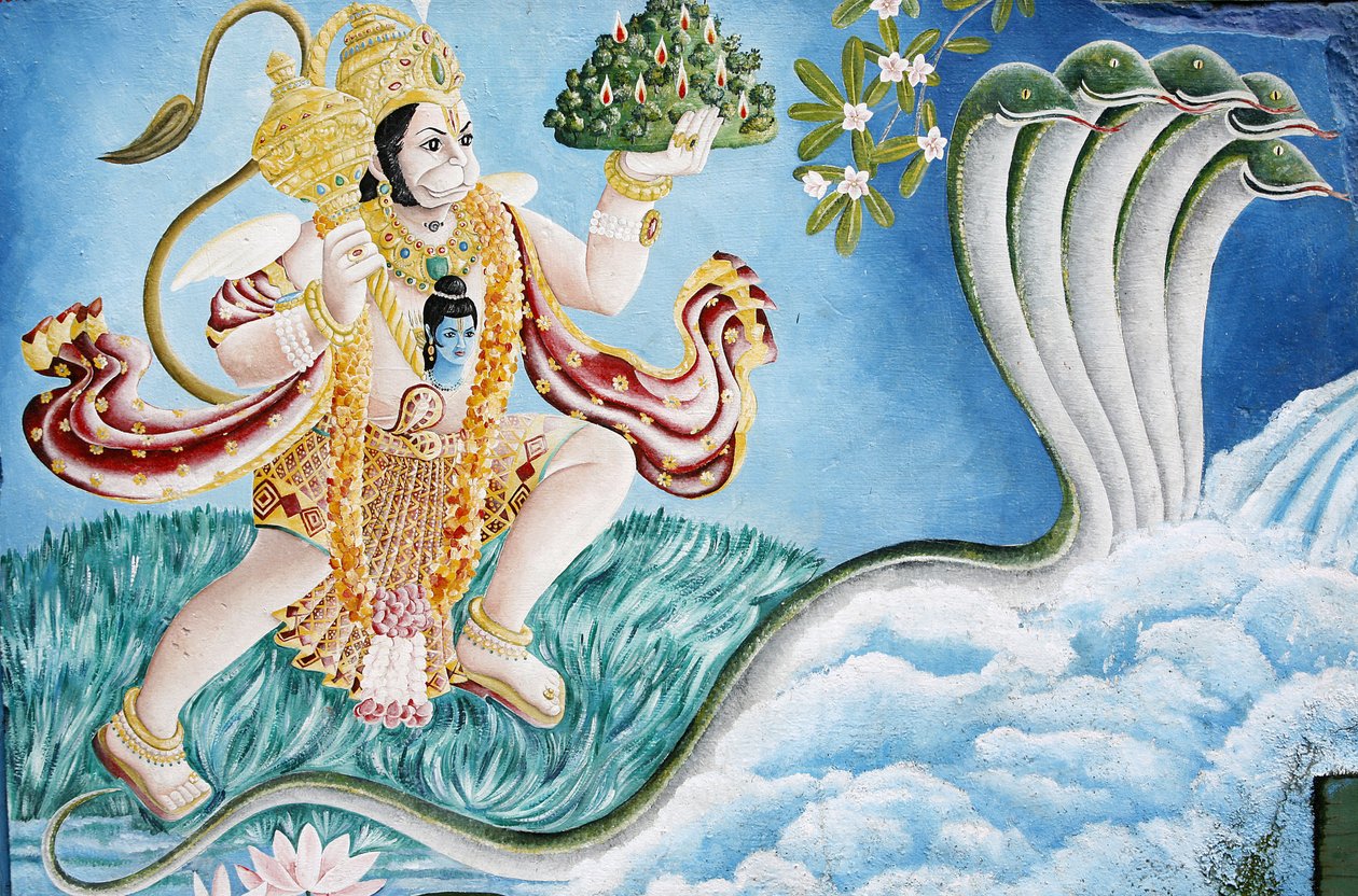 Hanuman opičí bůh. Pashupatinah, Káthmándú, Nepál od Unbekannt