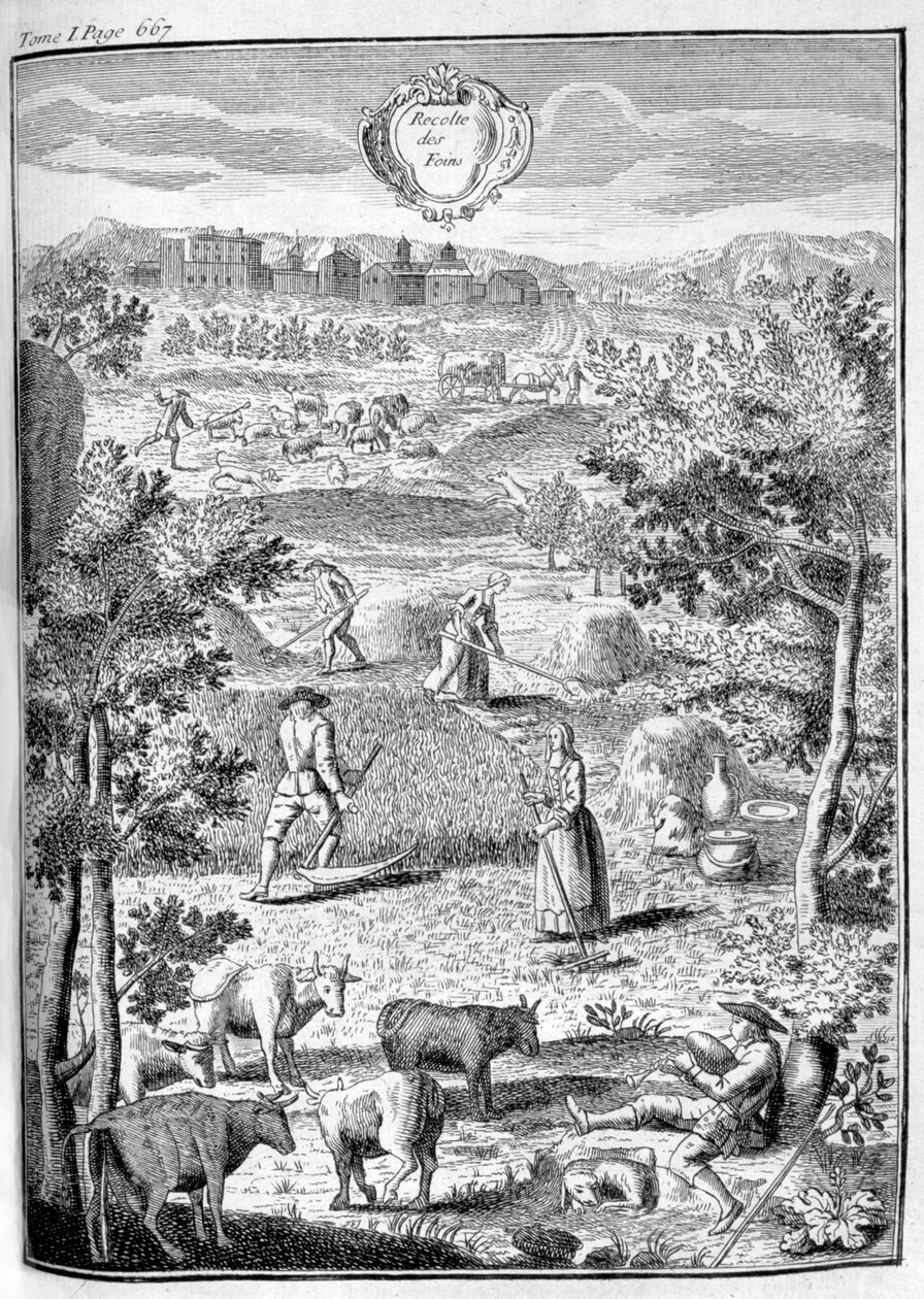 Sklizeň sena, 1775 od Unbekannt