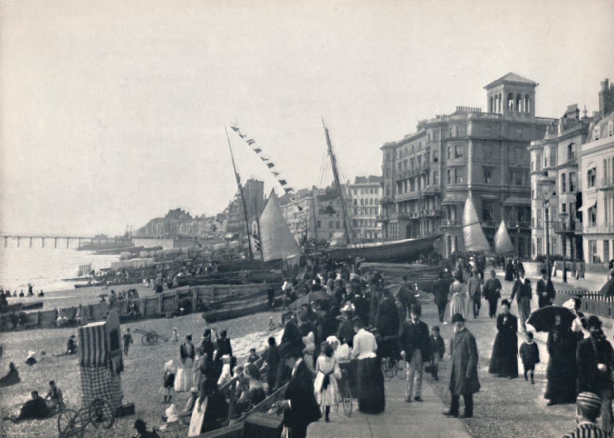 Hastings - The Front, Showing Pier, 1895 od Unbekannt