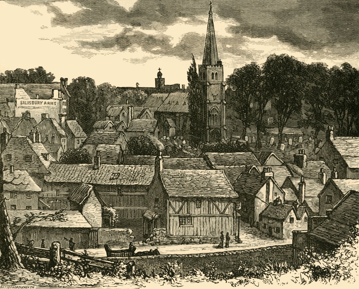 Hatfield z nádraží, 1898. od Unbekannt