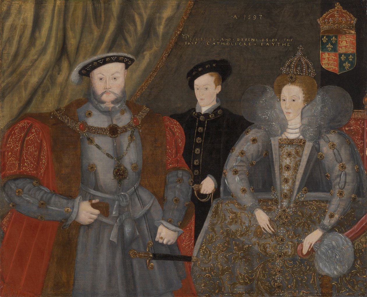 Jindřich VIII., Alžběta I. a Eduard VI., 1597. od Unbekannt