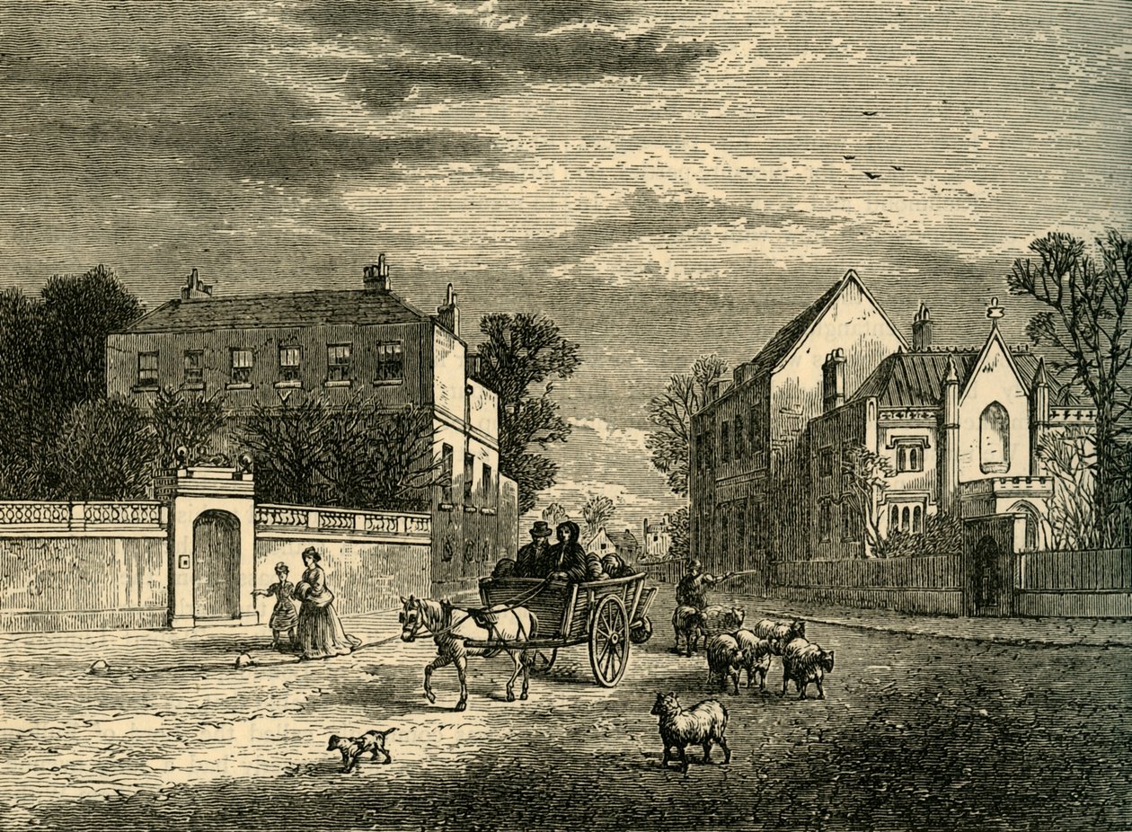 Holcrofts and the Priory, Fulham, c1878. od Unbekannt