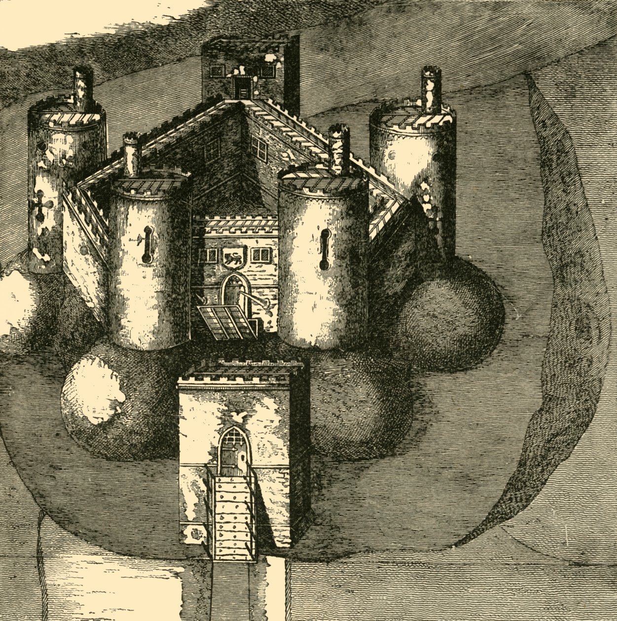 Zámek Holt, v roce 1610, 1898. od Unbekannt