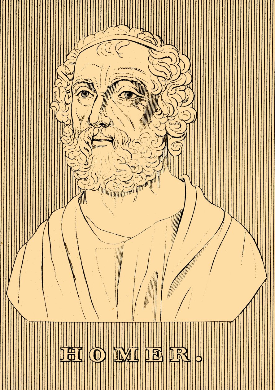 Homer, c800-701 př.nl, 1830. od Unbekannt