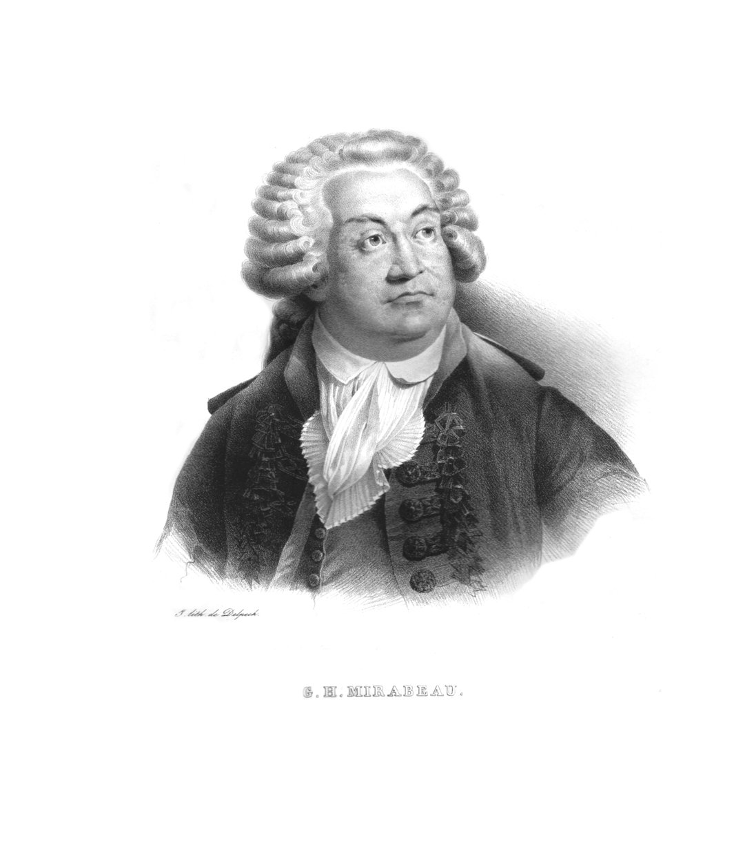 Honore-Gabriel de Riqueti, hrabě z Mirabeau, c 1820. od Unbekannt