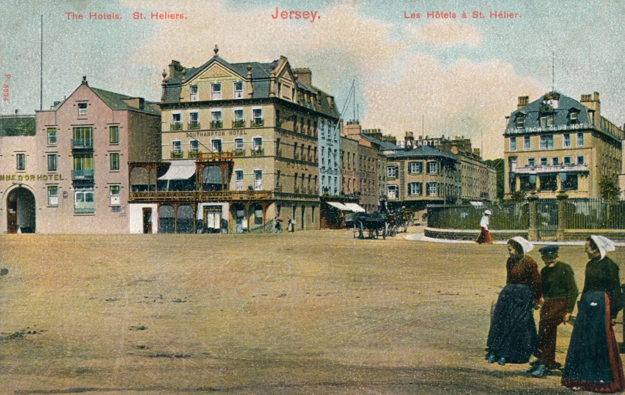Hotely v St Helier, Jersey, c1907 od Unbekannt