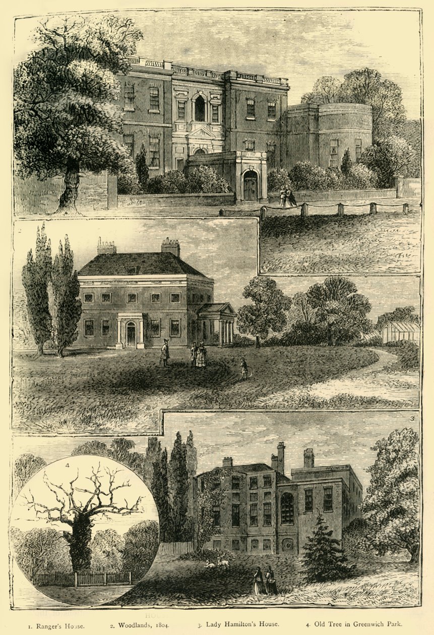 Houses Round Greenwich Park, c1878. od Unbekannt