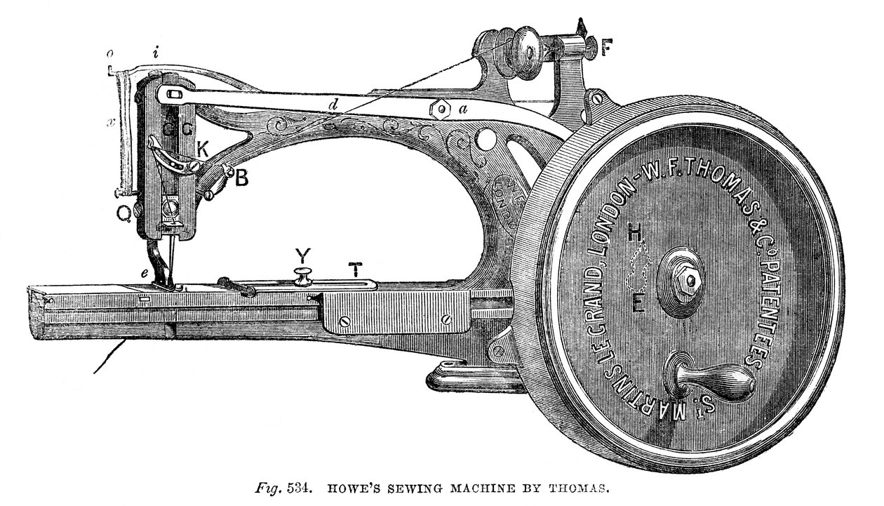 Howes Sewing Machine, Thomas, 1866 od Unbekannt