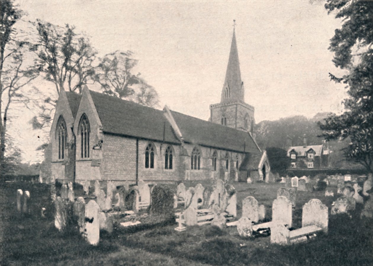 Hursley Church and Rectory, 1904 od Unbekannt