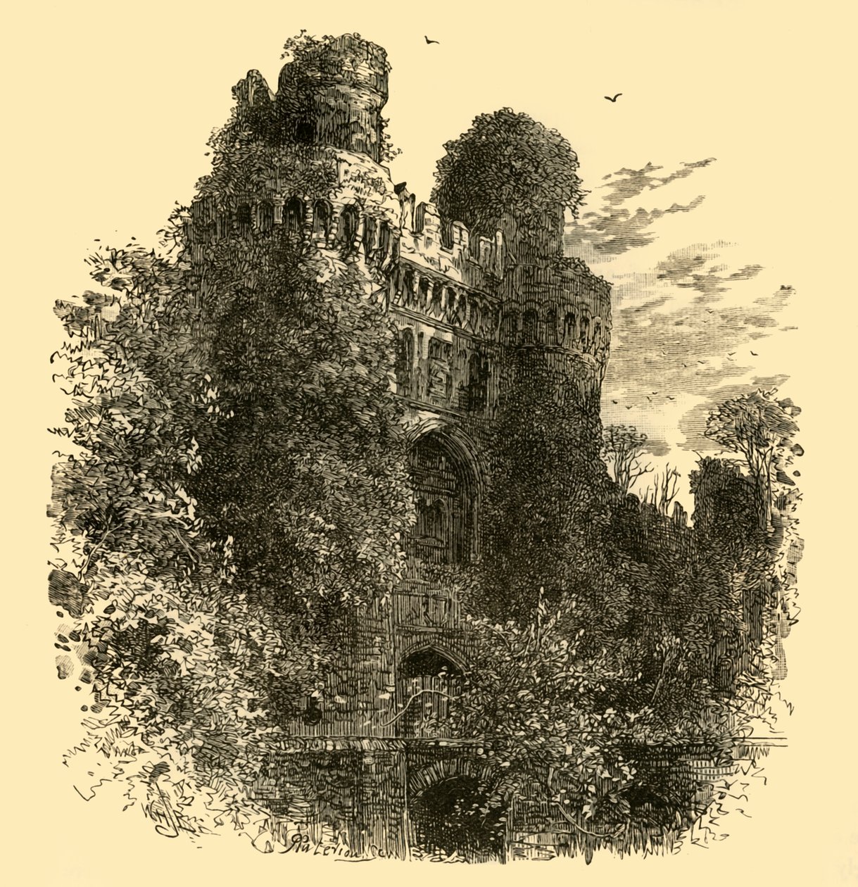 Hrad Hurstmonceaux, 1898. od Unbekannt