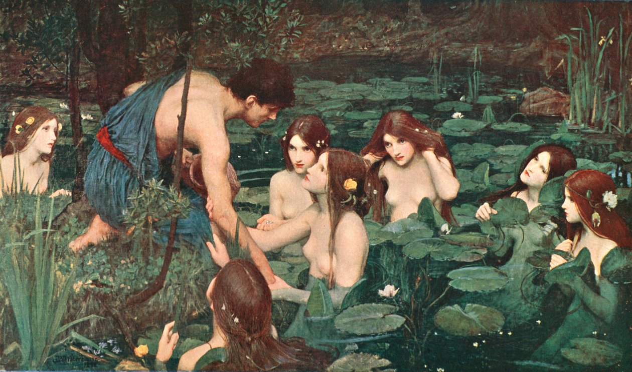 Hylas a nymfy, 1896, c1902. od Unbekannt