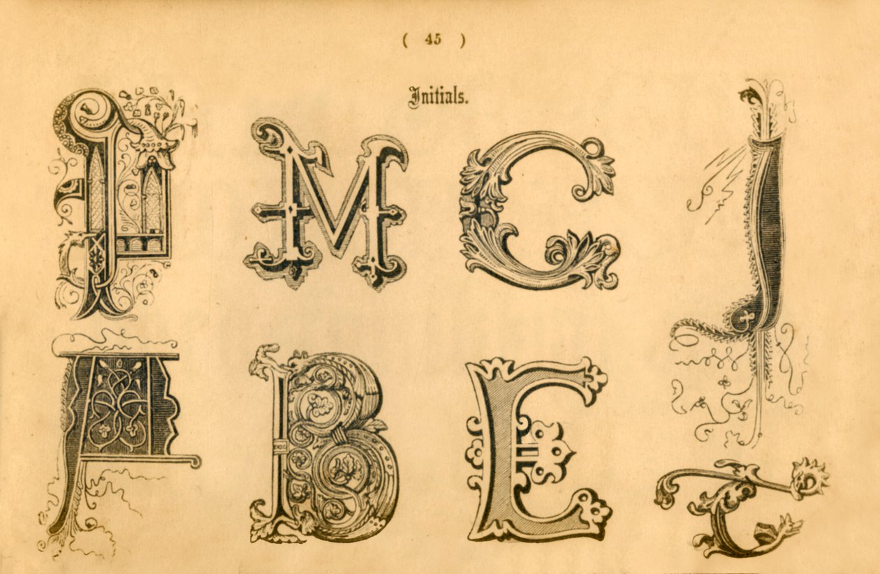 Iniciály, 1862 od Unbekannt