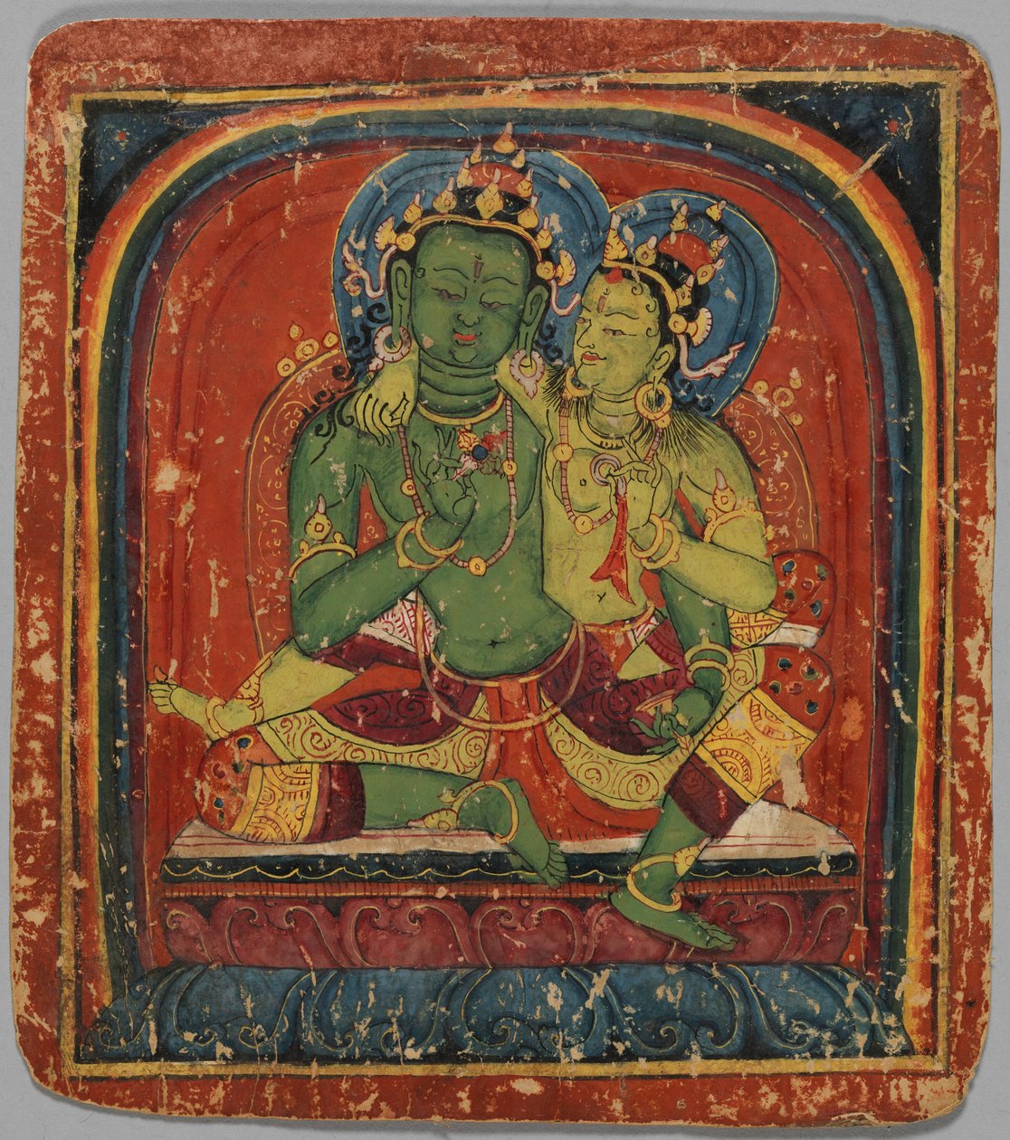 Zasvěcovací karta Tsakalis: Vajrapani, počátek 15. století. od Unbekannt