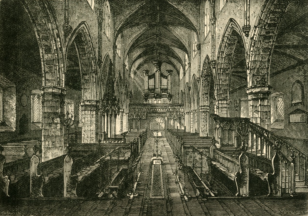 Interiér katedrály Londonderry, 1898. od Unbekannt