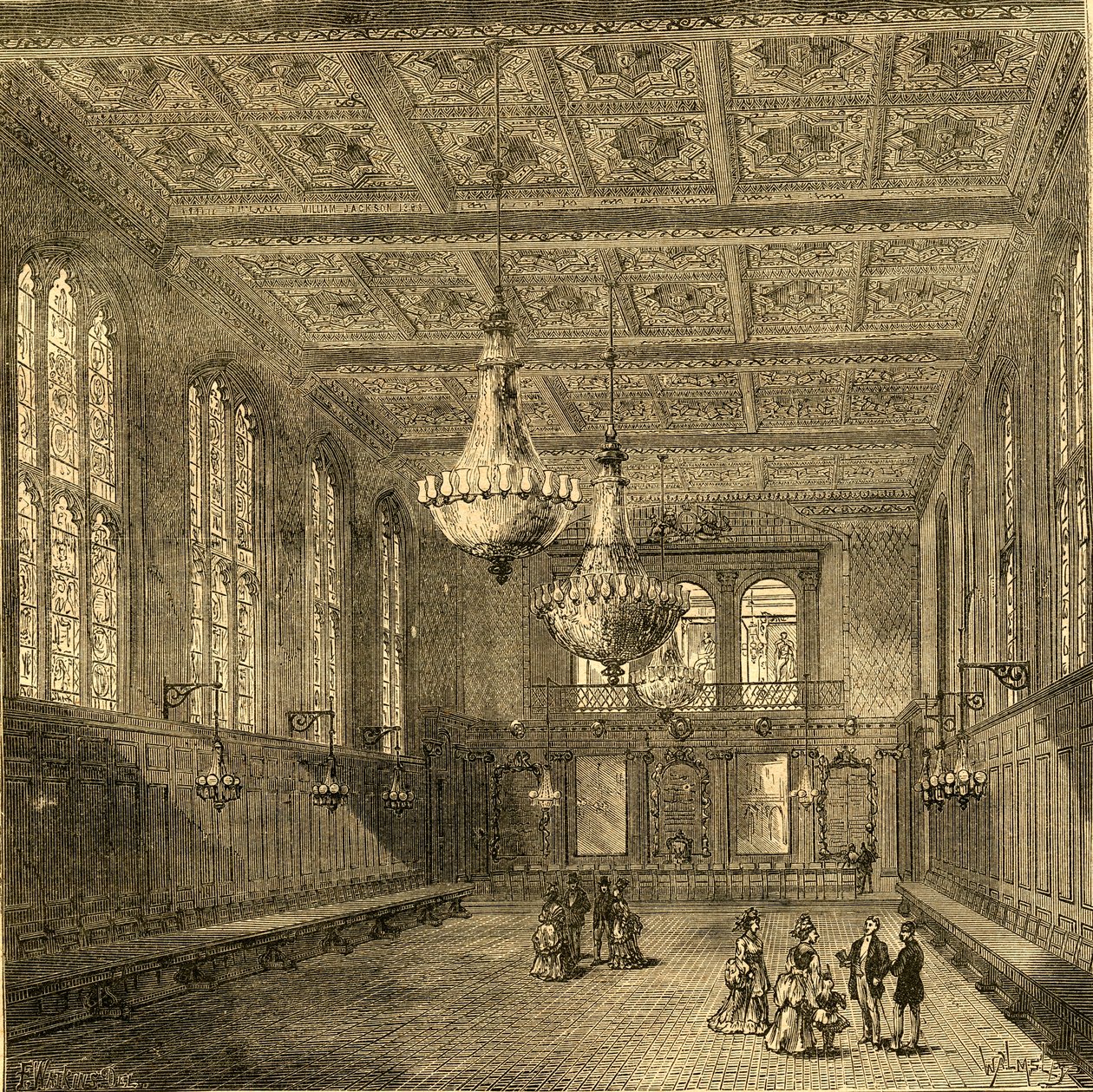 Interiér Merchant Taylors Hall, 1897. od Unbekannt