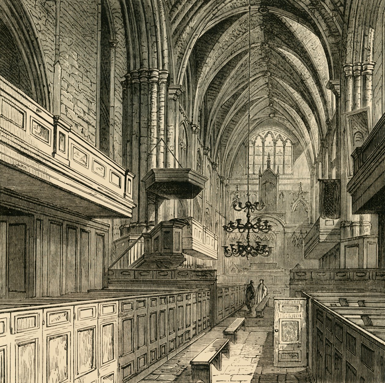 Interiér kostela St. Saviors, c1878. od Unbekannt