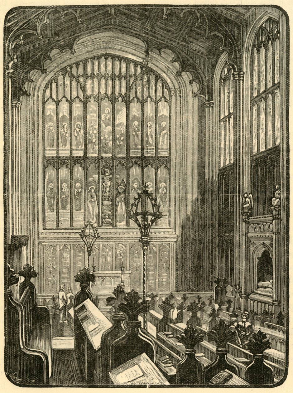 Interiér kaple, 1898. od Unbekannt