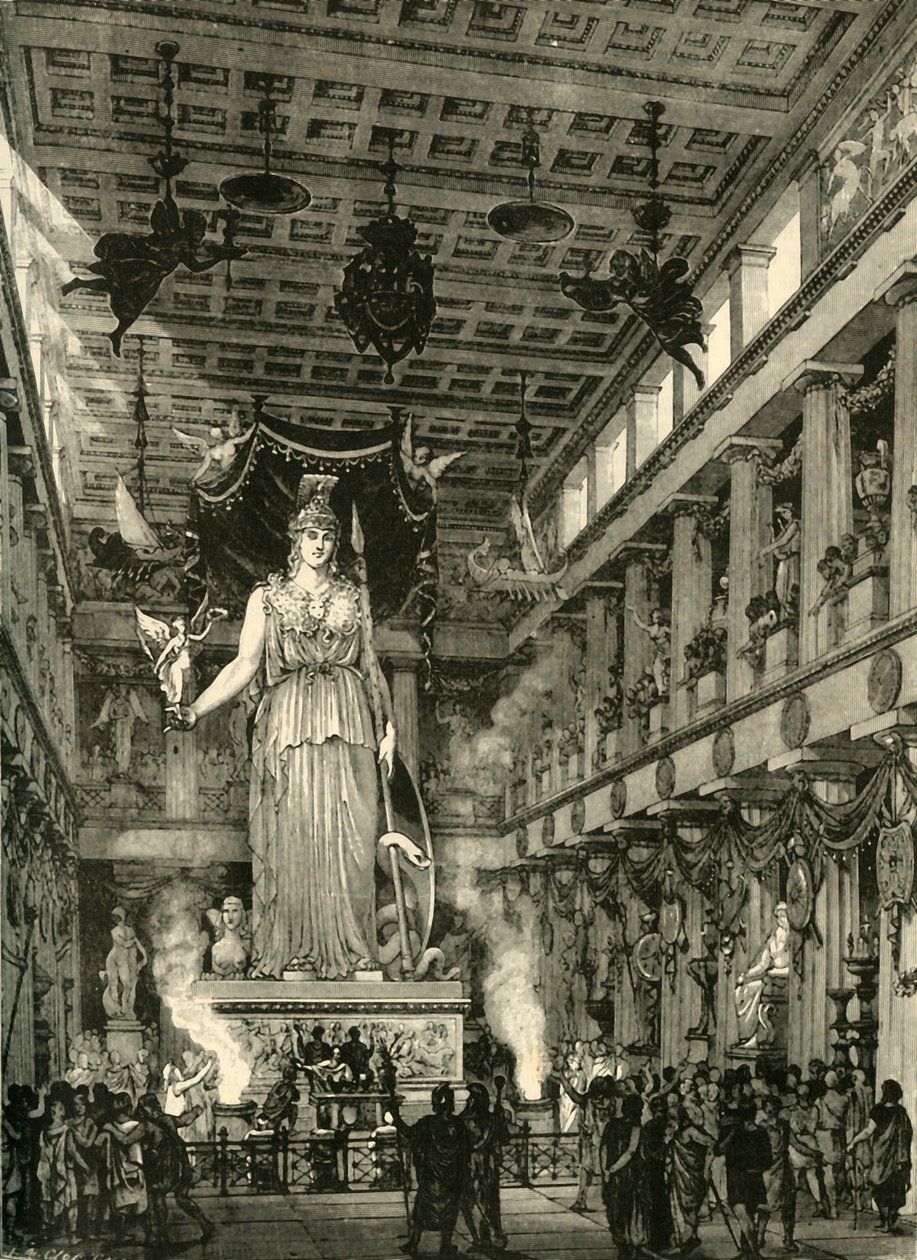 Interiér Parthenonu, obnoven, 1890. od Unbekannt