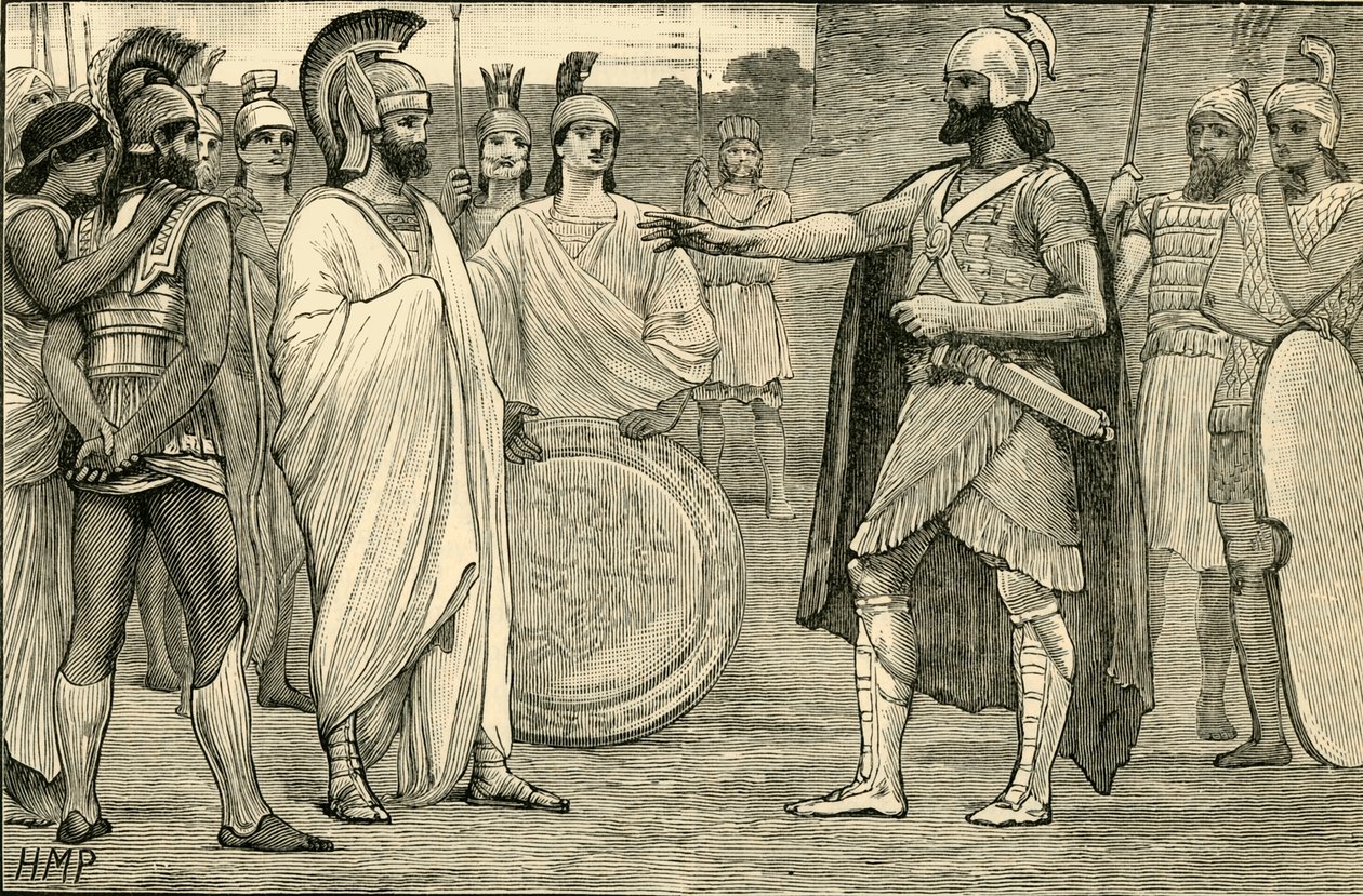 Rozhovor mezi Agesilaem a Pharnabazem, 1890. od Unbekannt