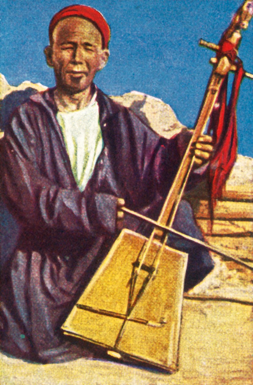 Potulný hudebník, Mongolsko, c1928. od Unbekannt