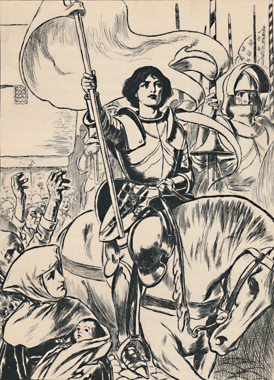 Joan v čele armády, c1907 od Unbekannt