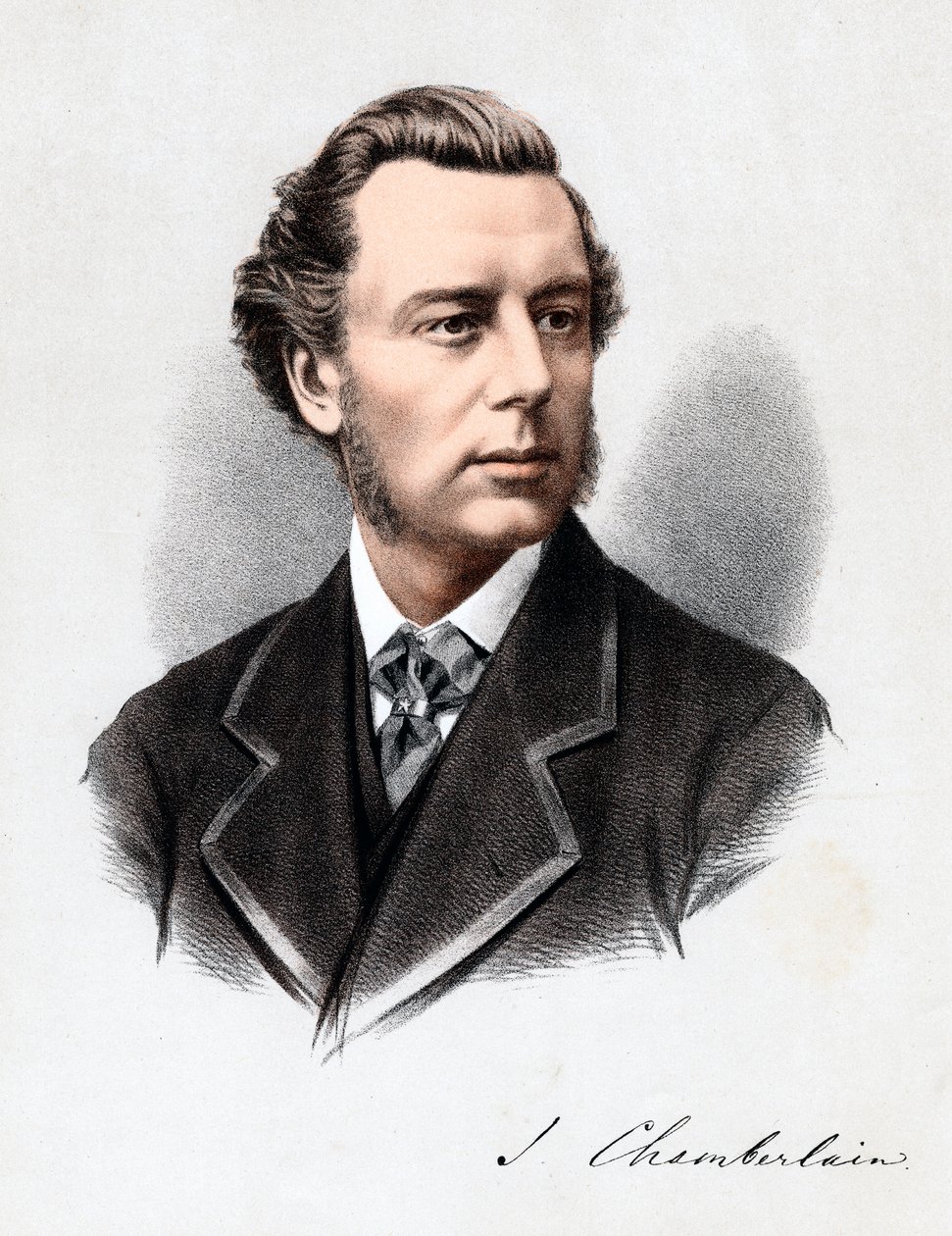 Joseph Chamberlain , britský politik, c1880. od Unbekannt