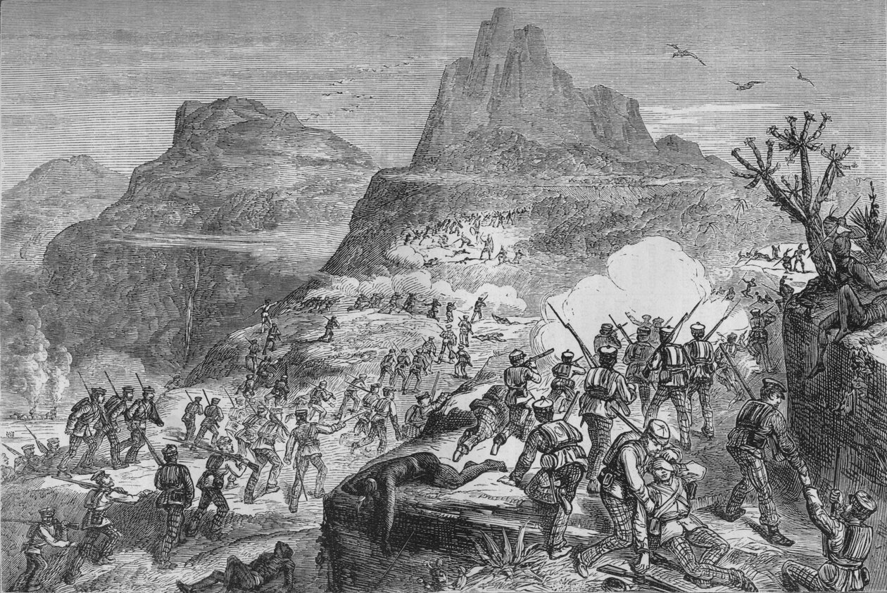 Kaffir War - Attacking a Native Position, c1880 od Unbekannt