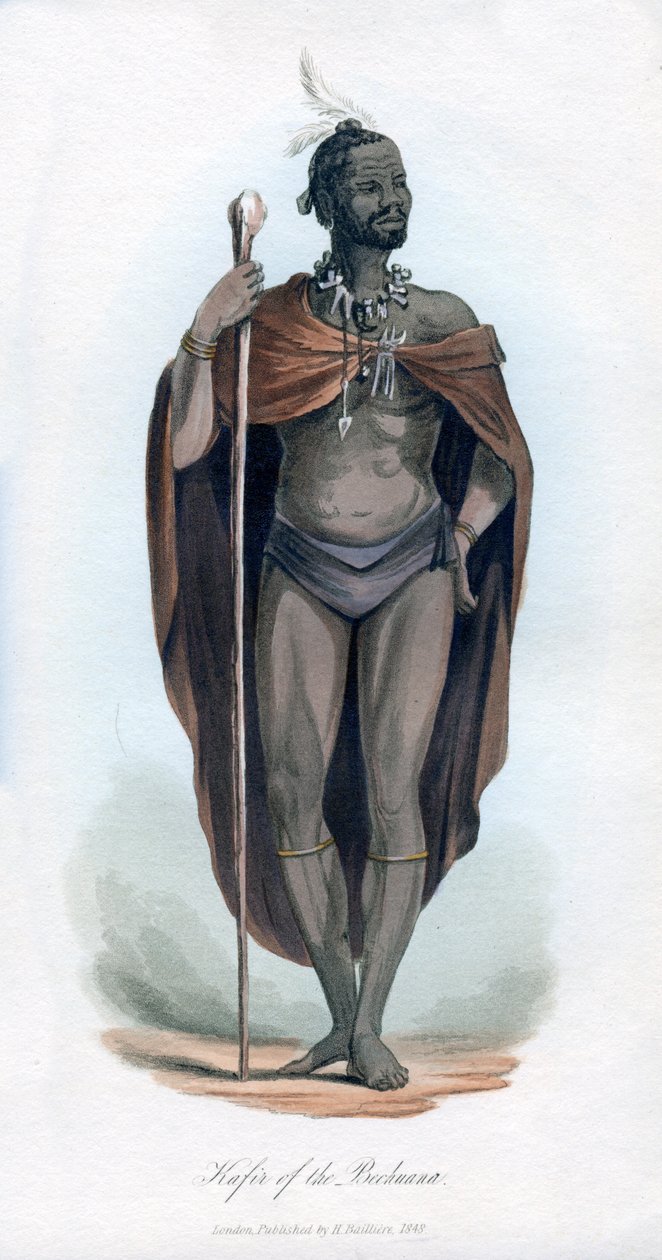 Kafir z Bechuany, 1848 od Unbekannt