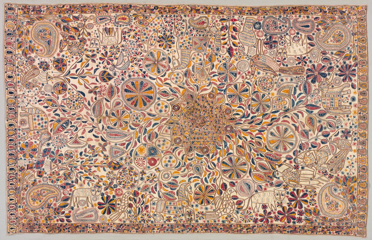 Obřadní deka Kantha, 19. století. od Unbekannt