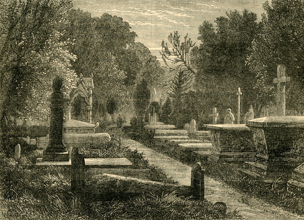 Kensal Green Cemetery, c1876. od Unbekannt