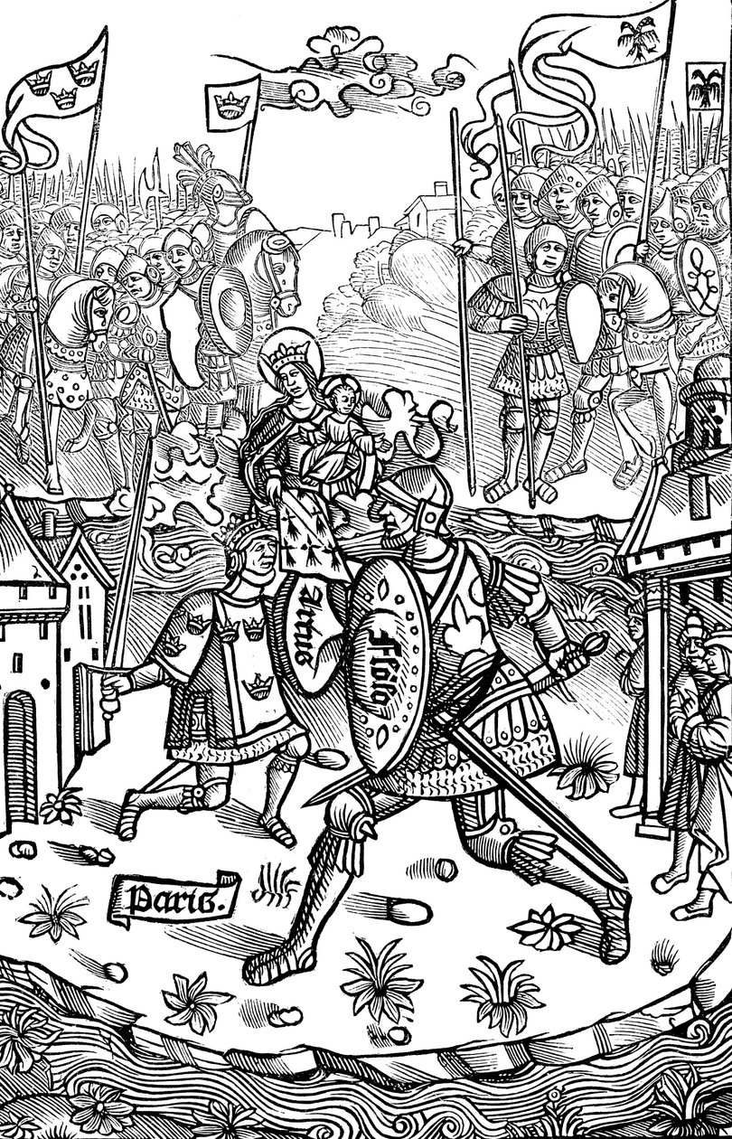 Král Artuš v boji s obrem, 1514 od Unbekannt