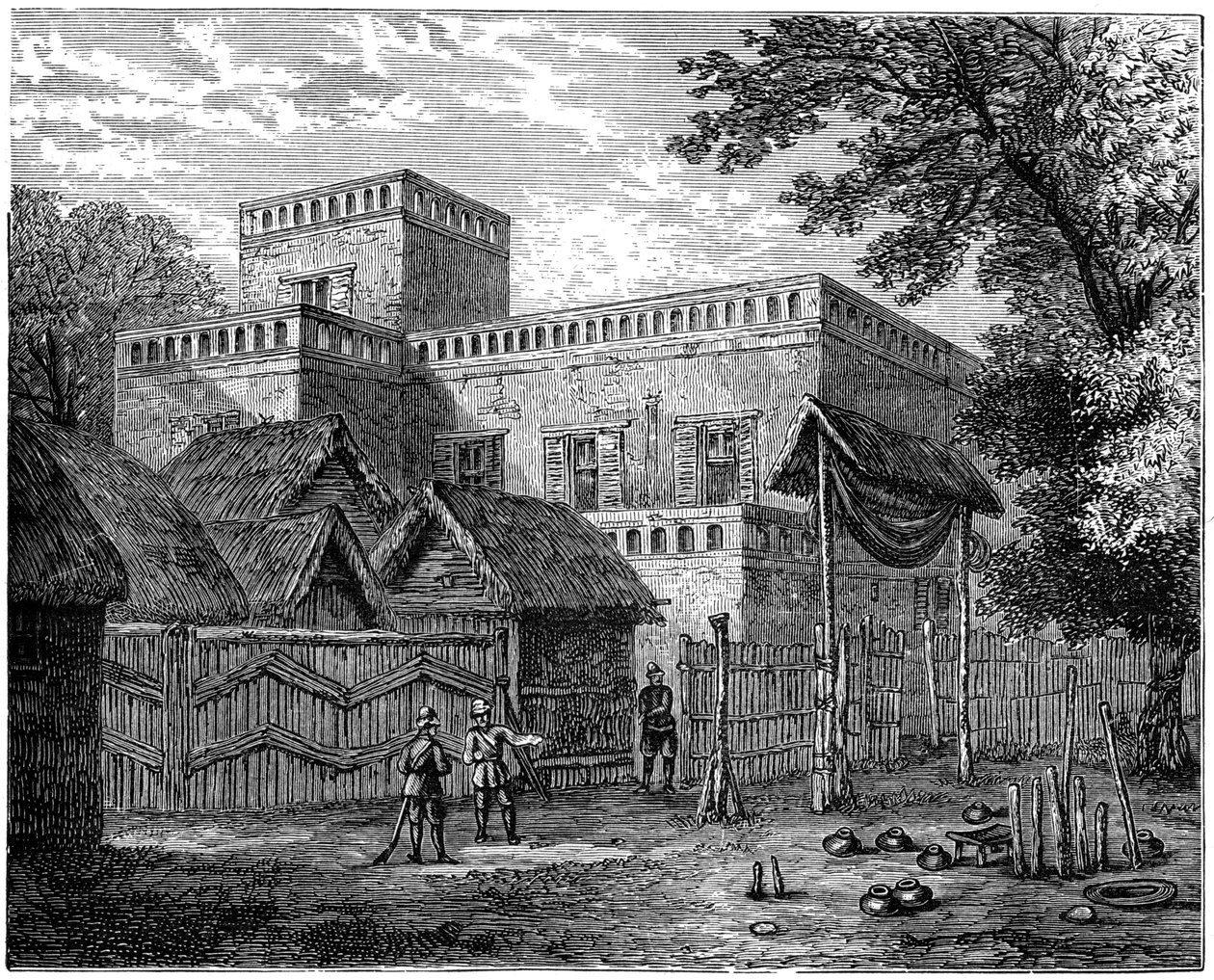 King Koffees Palace, Coomassie, Ashanti War, Afrika, 1900 od Unbekannt