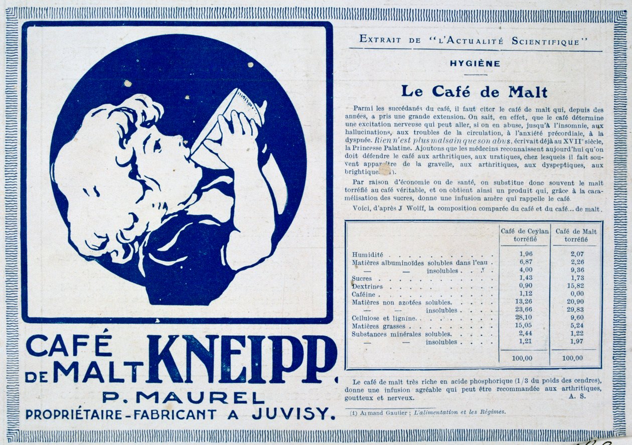 Kneipp Café de Malt, reklama, 1915 od Unbekannt