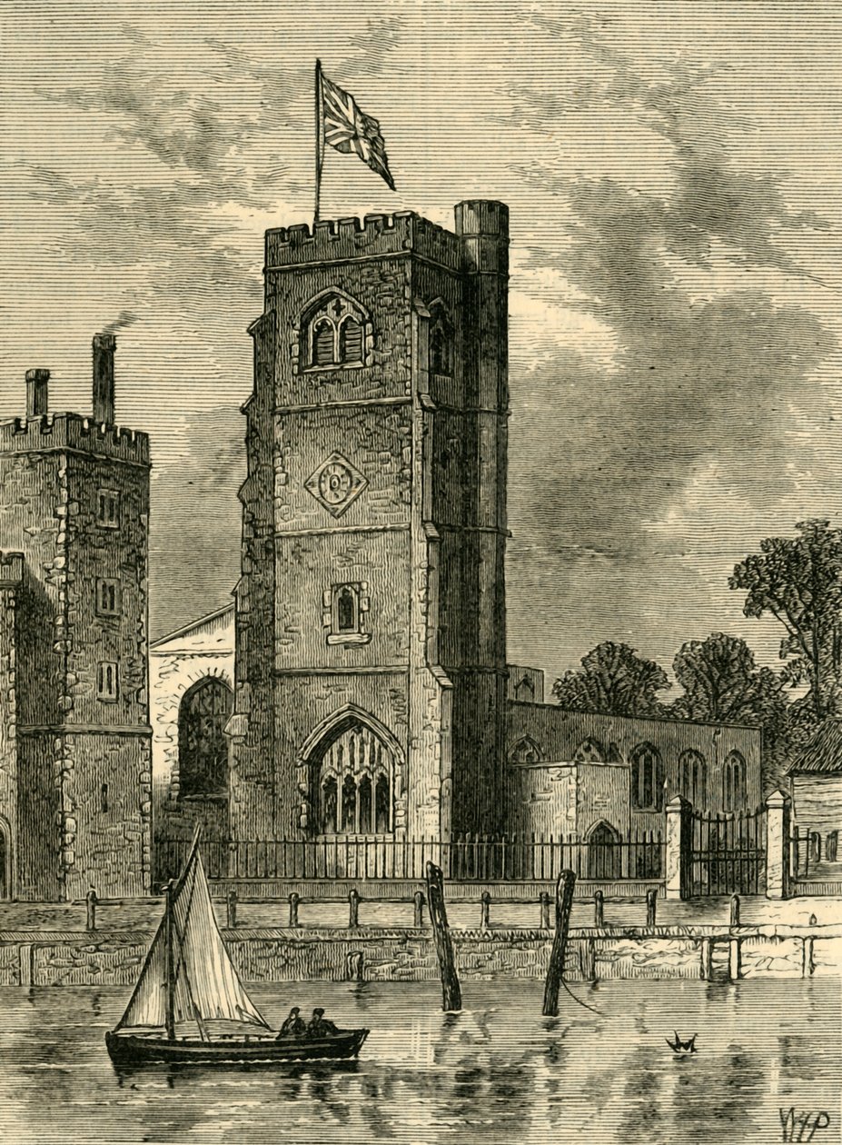 Lambeth Church 1825, c1878. od Unbekannt