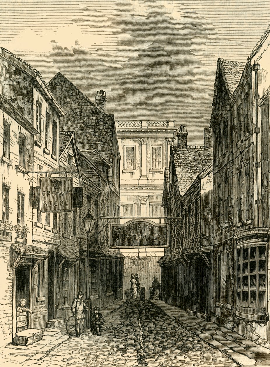 Ulička vedoucí do Ship Street, Greenwich 1830, c1878. od Unbekannt