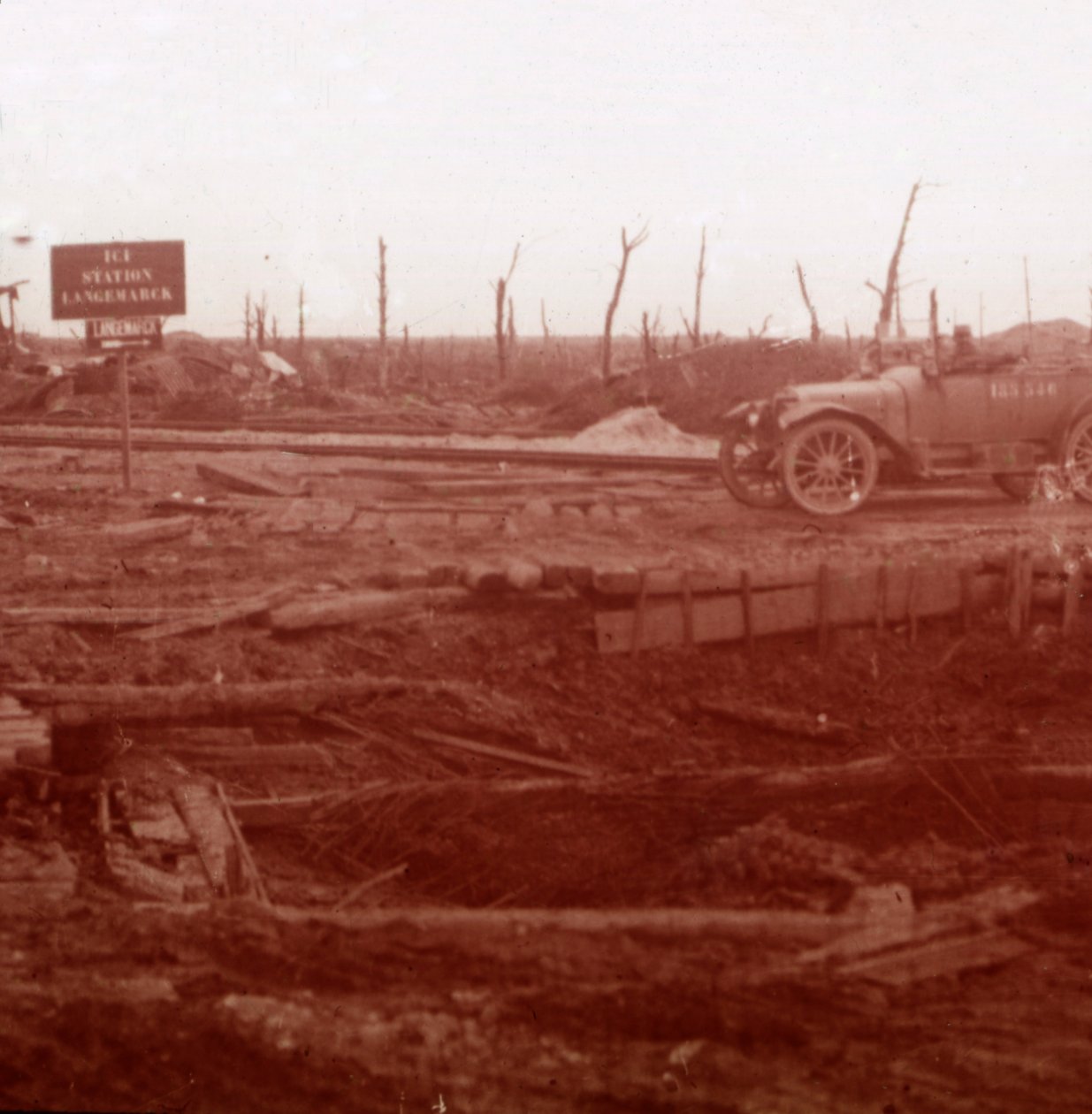 Stanice Langemarck, Flandry, Belgie, c1914-c1918 od Unbekannt