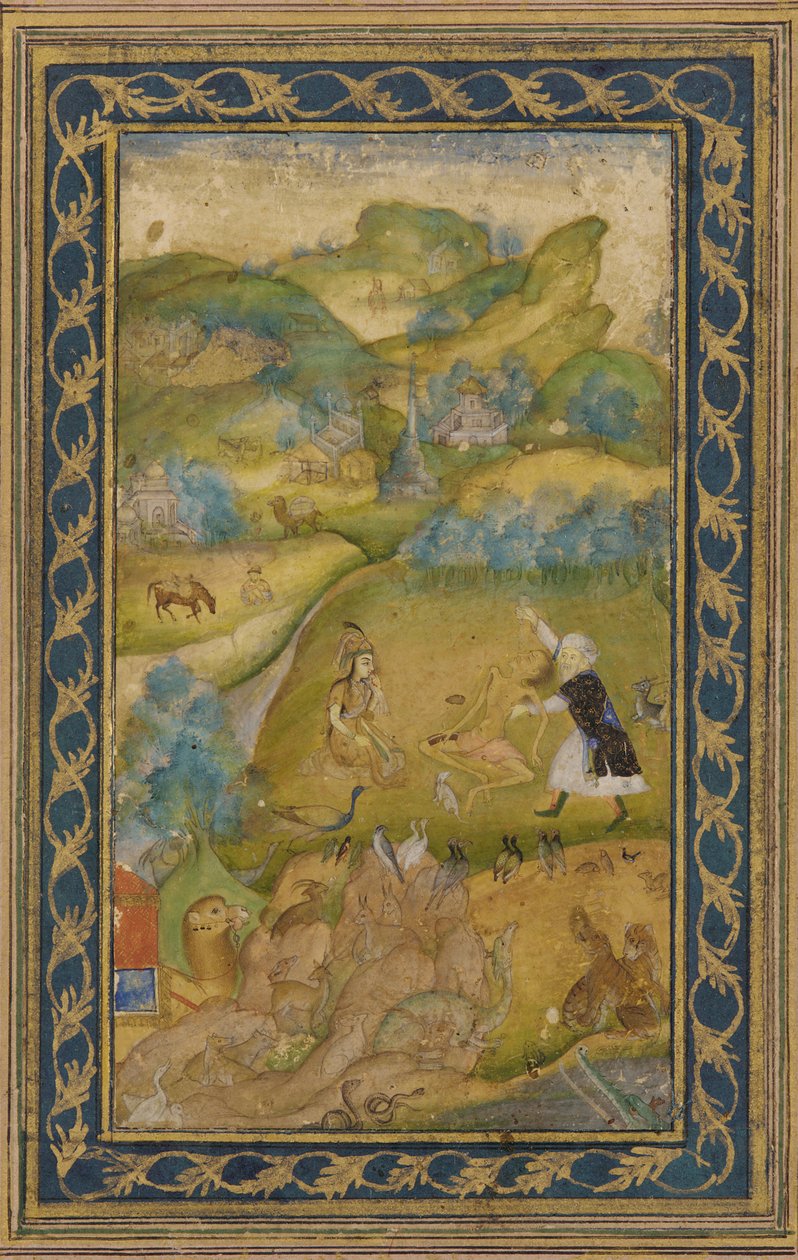 Layla a Majnun, dynastie Mughalů, 17. století. od Unbekannt