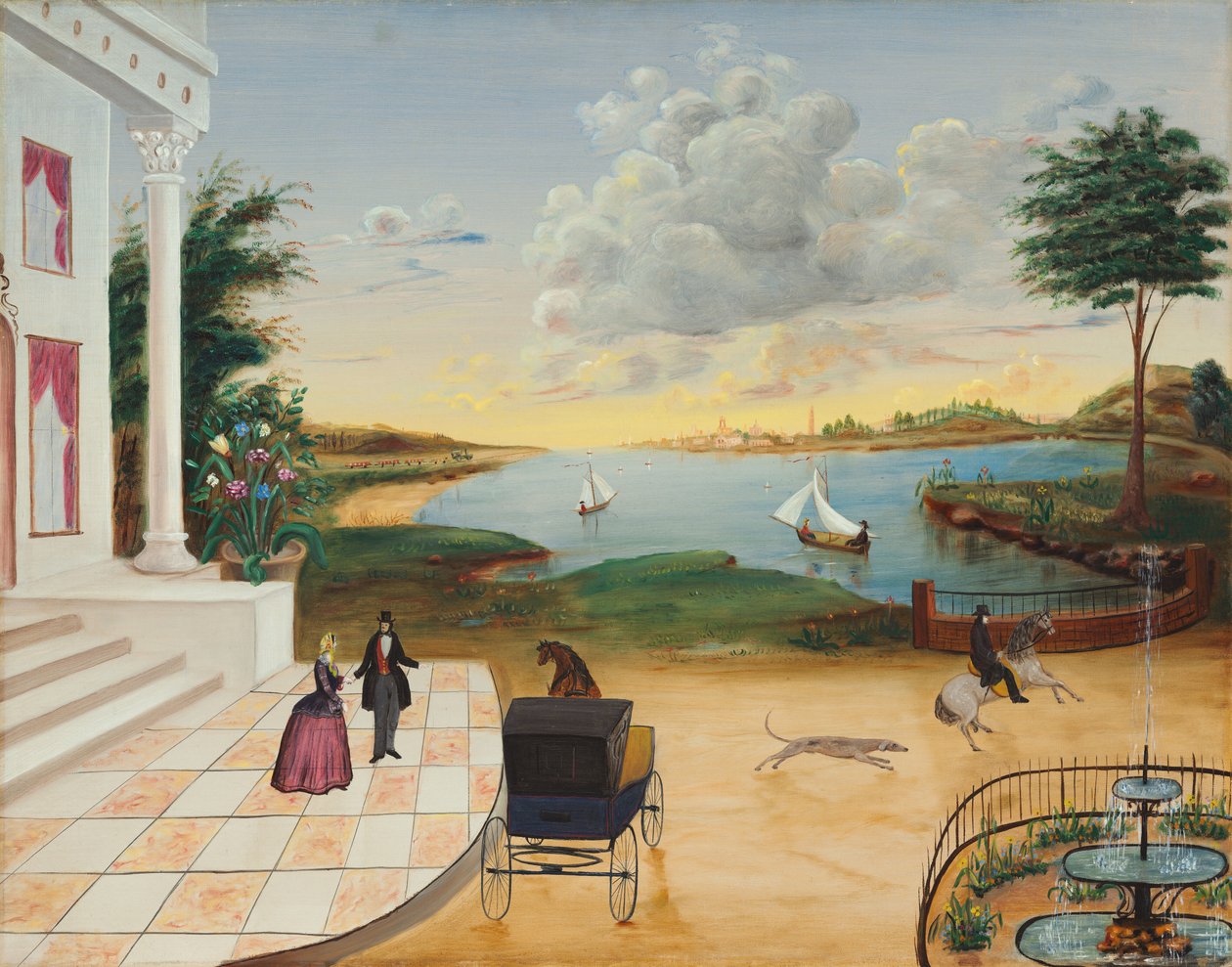 Odchod z panského domu, c. 18501855. od Unbekannt