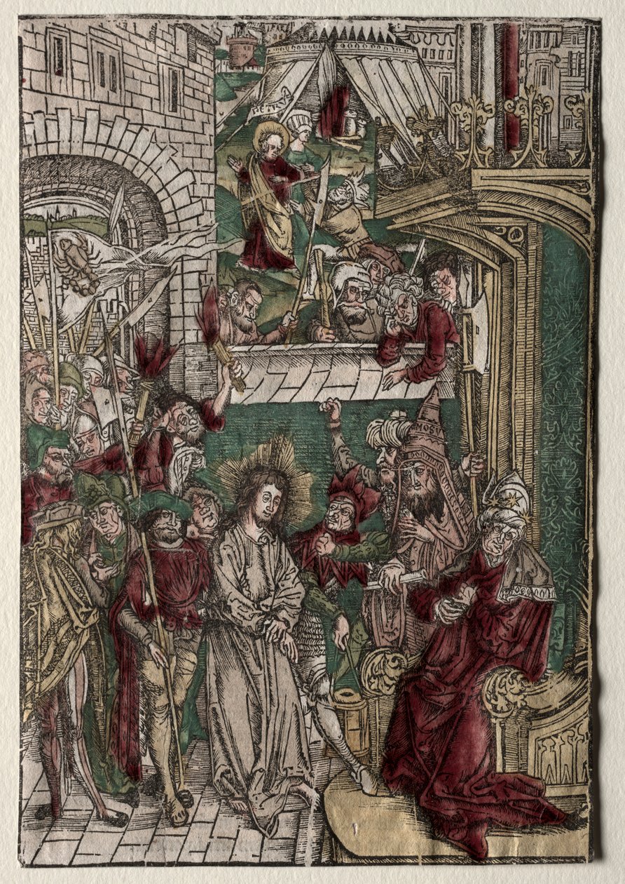 Život Kristův: Kristus před Pilátem, 1400s. od Unbekannt