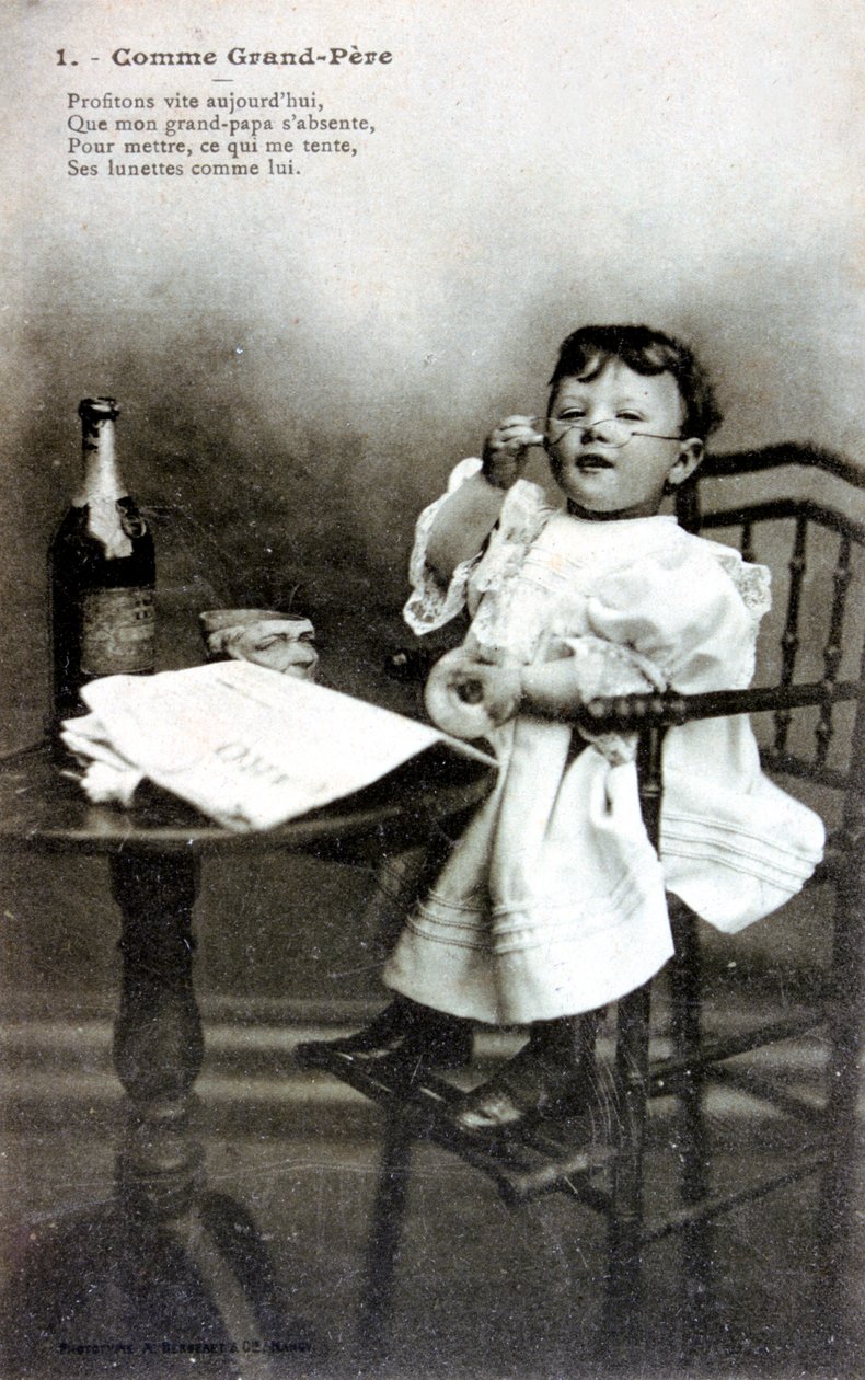 Jako dědeček, francouzská pohlednice, c1900 od Unbekannt