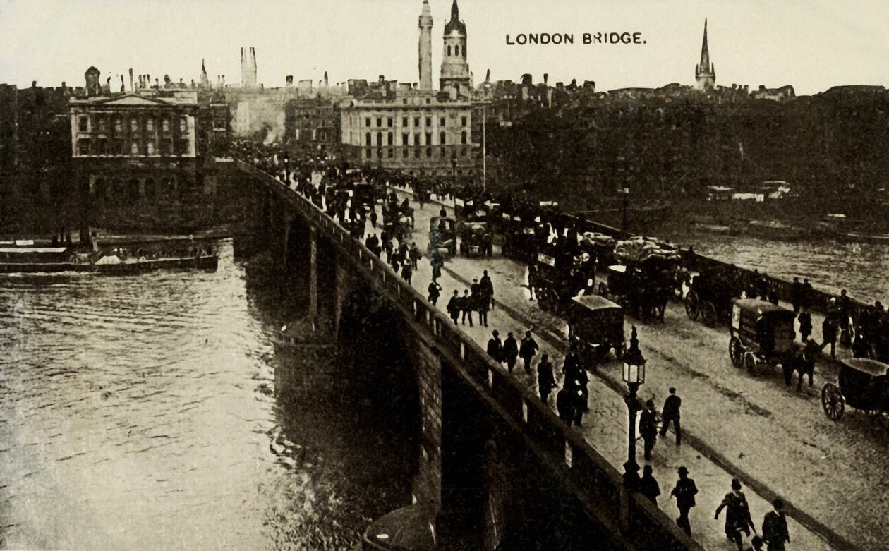 London Bridge, konec 19. a začátek 20. století. od Unbekannt