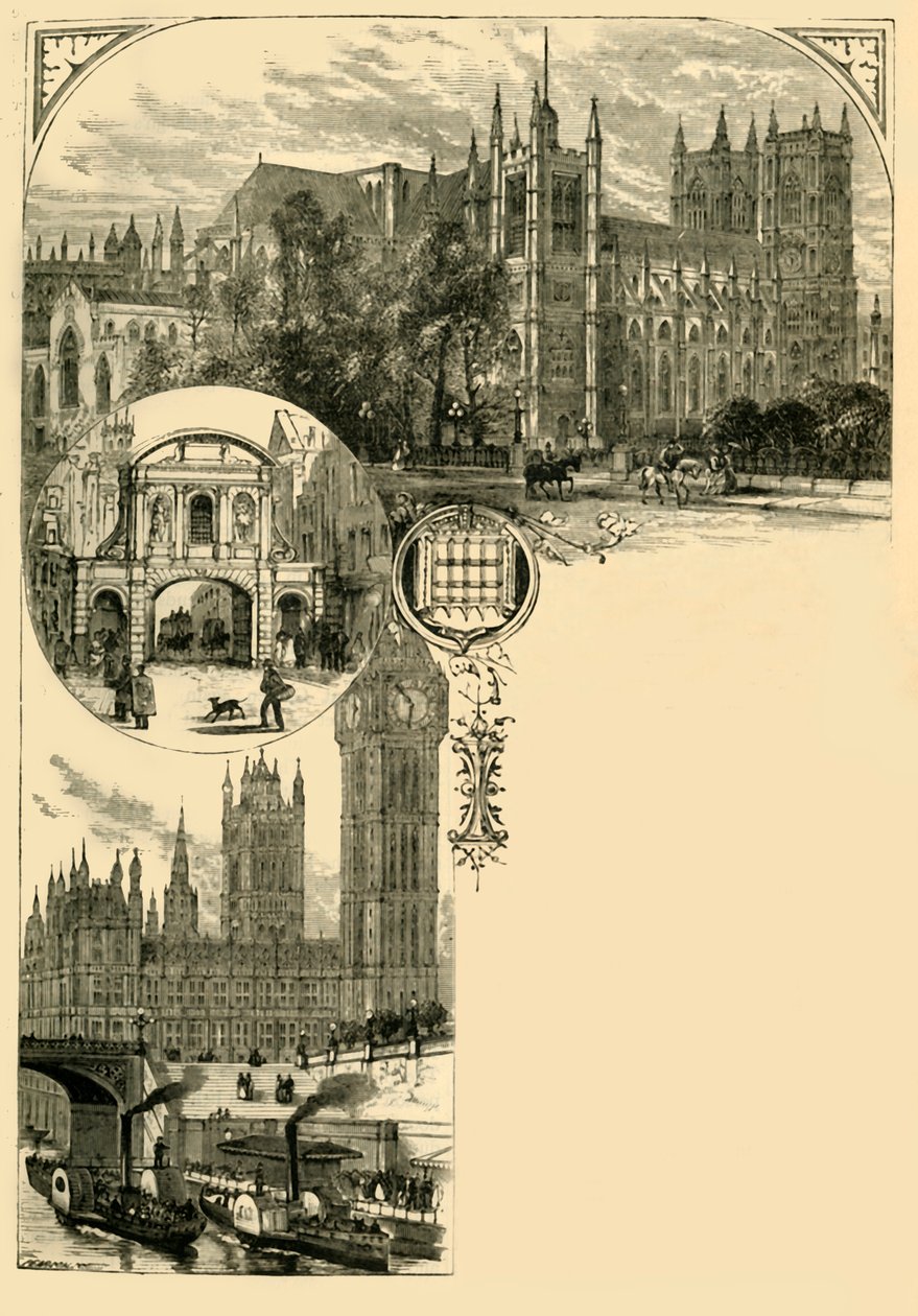 Londýn. Westminster a západní předměstí, 1881. od Unbekannt