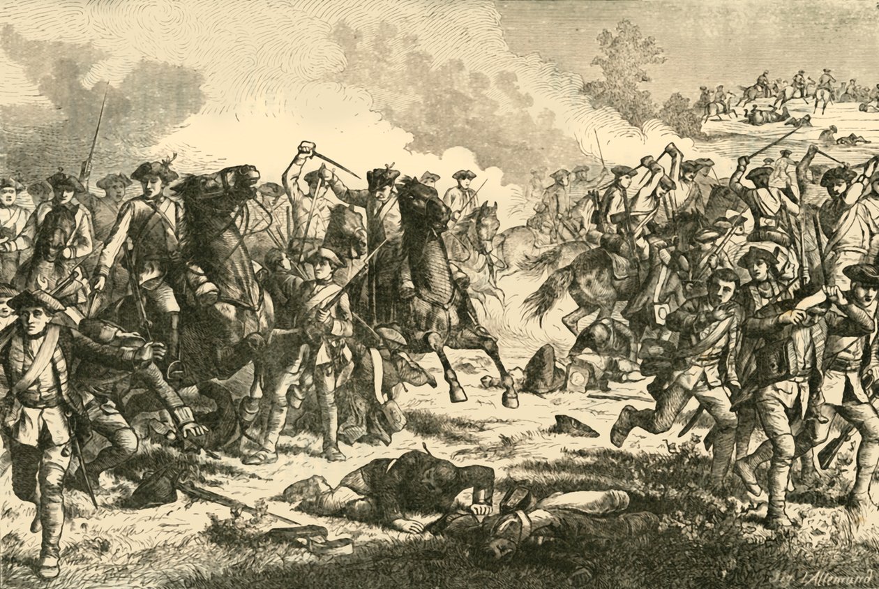 Loudons Cavalry Charge v Kunersdorfu, 1759, 1890. od Unbekannt