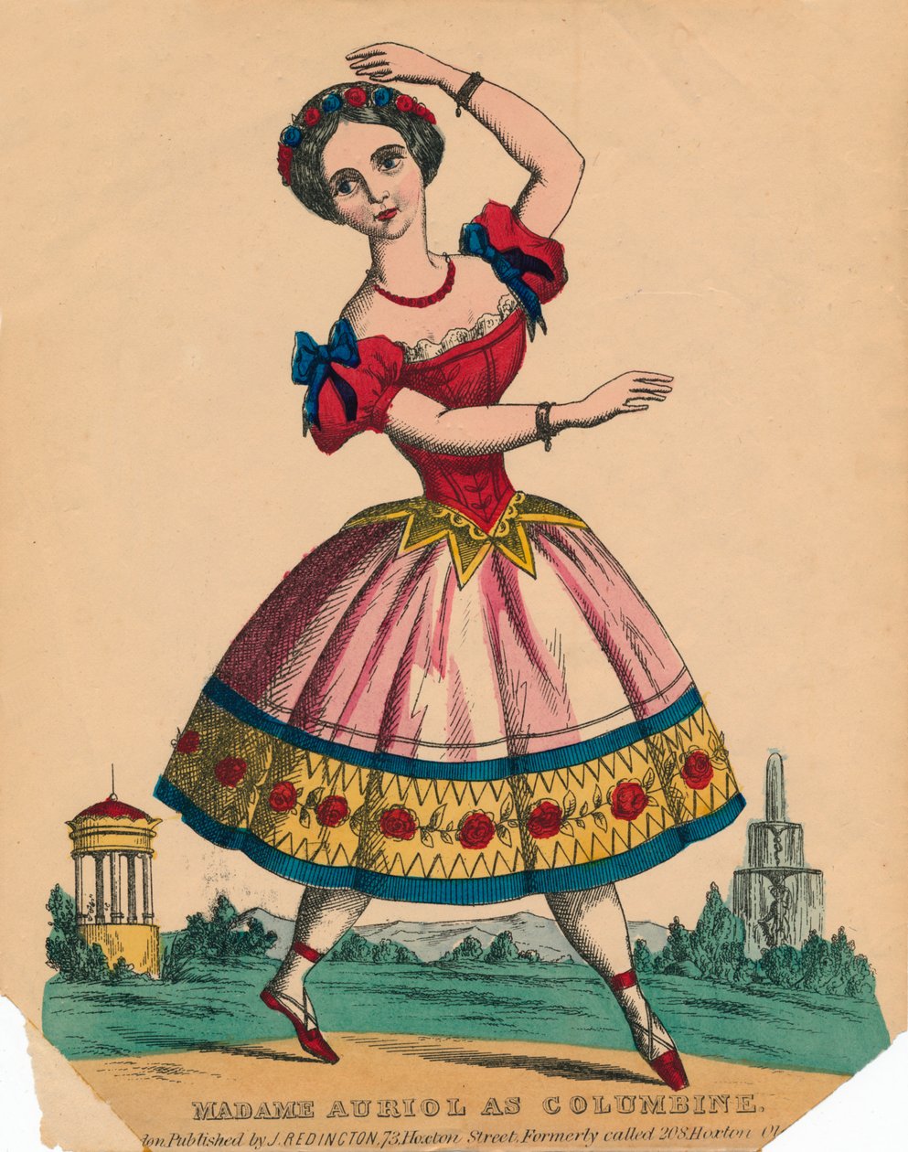 Madame Auriol jako Columbine, c1849. od Unbekannt