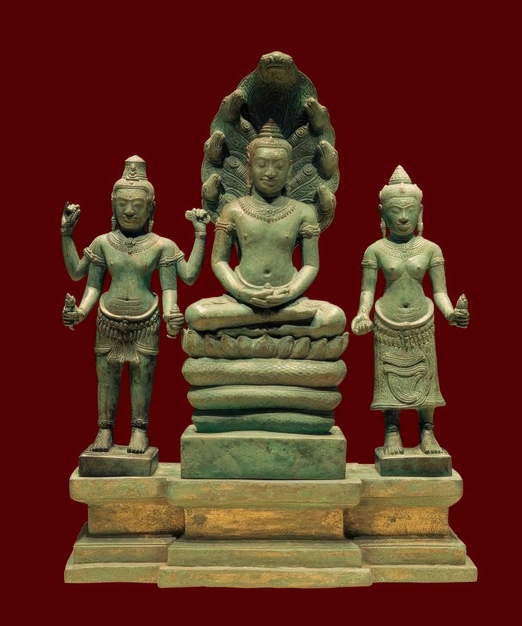Mahayana buddhistická triáda od Unbekannt