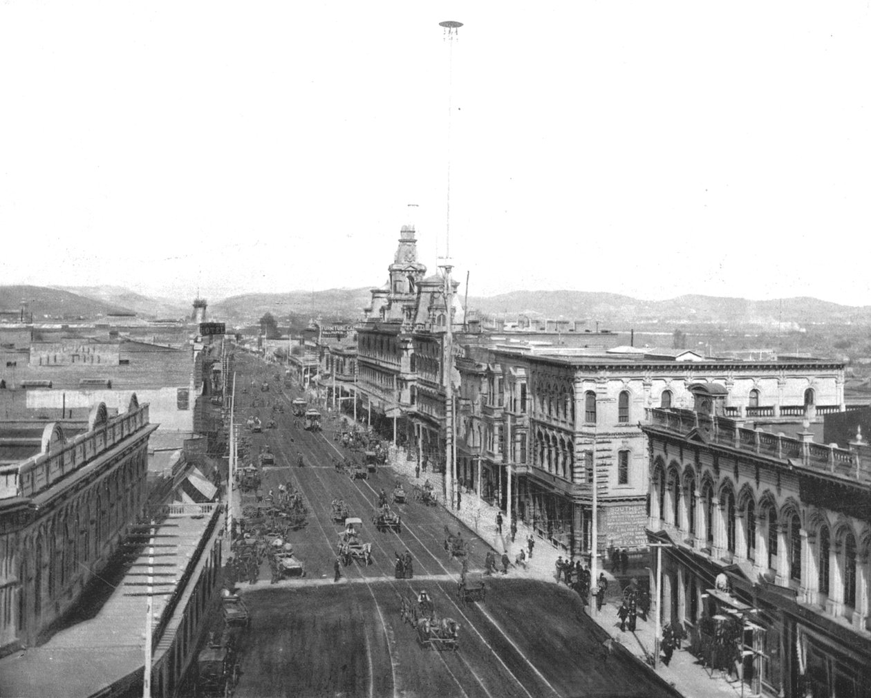 Main Street, Los Angeles, Kalifornie, USA, c1900. od Unbekannt