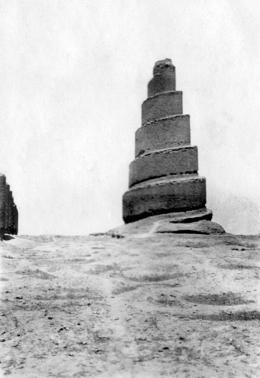 Věž Malwiya, Samarra, Mezopotámie, 1918 od Unbekannt