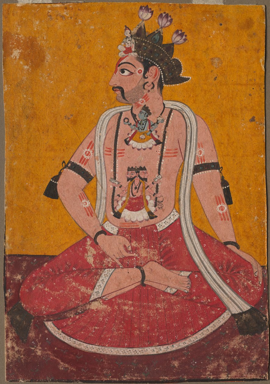 Man Dhata v pozici jogína, c. 1690-1700. od Unbekannt